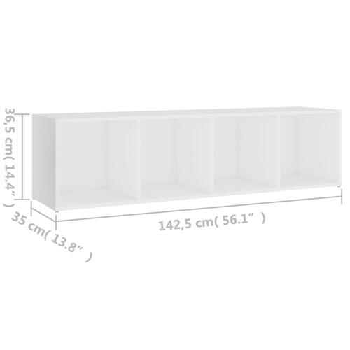 Tv-skab 142,5x35x36,5 cm spånplade hvid