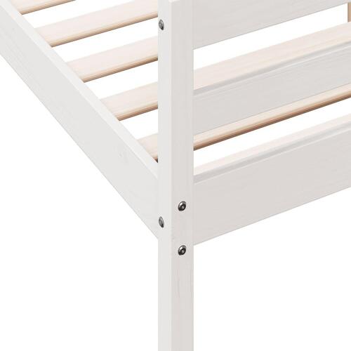 Sengeramme uden madras 120x200 cm massivt fyrretræ hvid