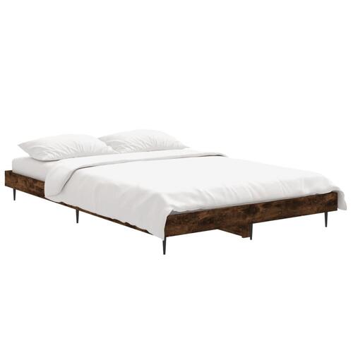 Sengeramme 120x190 cm uden madras konstrueret træ røget eg