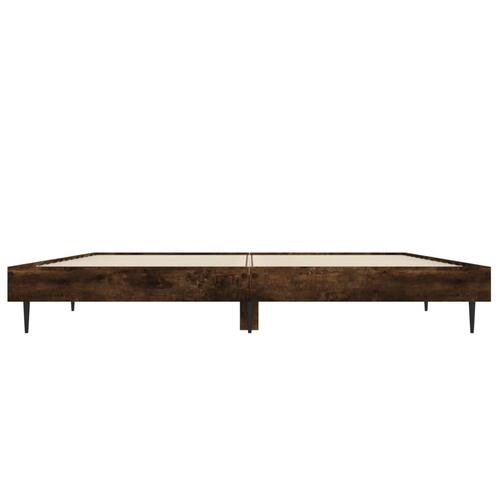 Sengeramme 120x190 cm uden madras konstrueret træ røget eg
