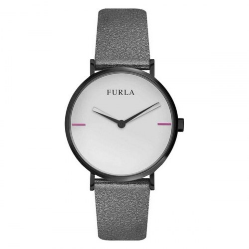 Furla dameur R4251108520 - grå læderrem, Ø 33 mm
