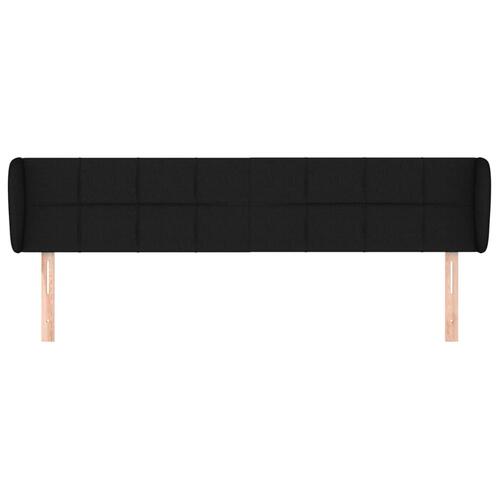 Sengegavl med kanter 183x23x78/88 cm stof sort