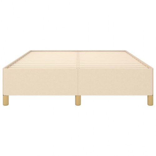 Sengeramme i stof 140x190 cm - cremefarvet, uden madras