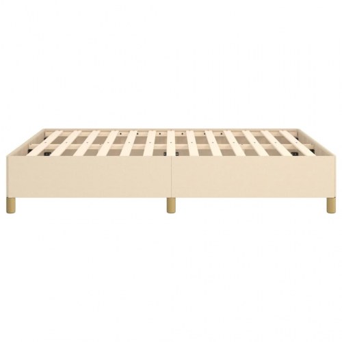 Sengeramme i stof 140x190 cm - cremefarvet, uden madras