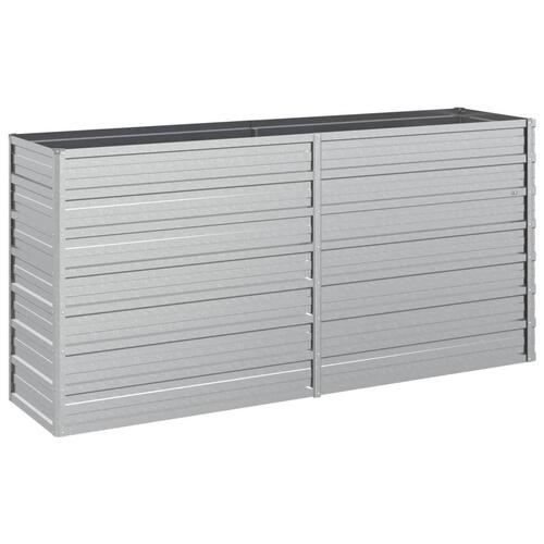 Højbed 160x40x77 cm galvaniseret stål sølvfarvet