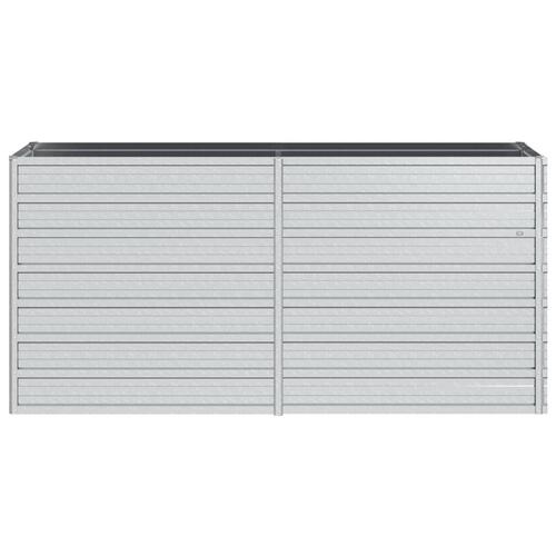 Højbed 160x40x77 cm galvaniseret stål sølvfarvet