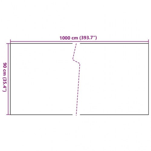 Altanafskærmning 1000×90 cm i polyrattan - antracitgrå