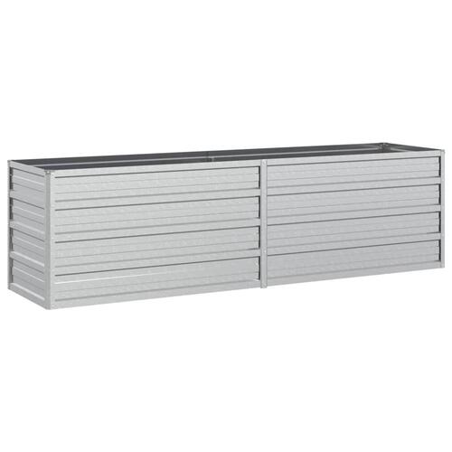 Højbed 160x40x45 cm galvaniseret stål sølvfarvet