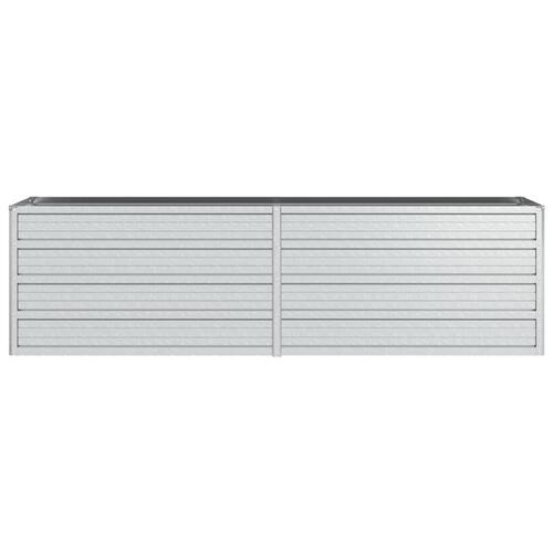 Højbed 160x40x45 cm galvaniseret stål sølvfarvet