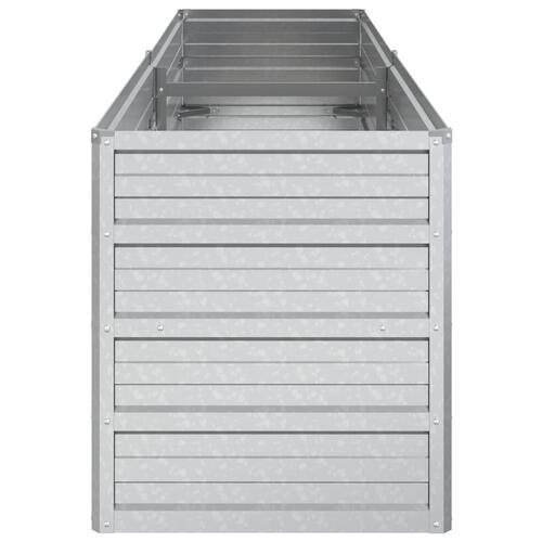 Højbed 160x40x45 cm galvaniseret stål sølvfarvet