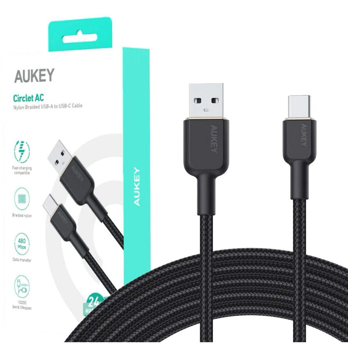 USB-C-kabel til USB Aukey CB-NAC2 Sort 1,8 m