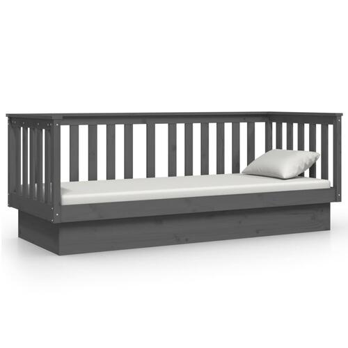 Daybed 75x190 cm massivt fyrretræ grå