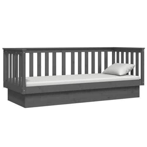 Daybed 75x190 cm massivt fyrretræ grå