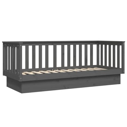 Daybed 75x190 cm massivt fyrretræ grå