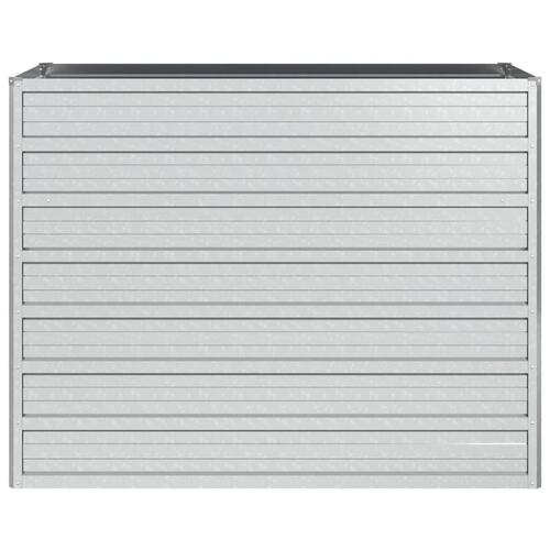 Højbed 100x40x77 cm galvaniseret stål sølvfarvet