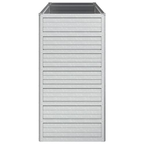 Højbed 100x40x77 cm galvaniseret stål sølvfarvet