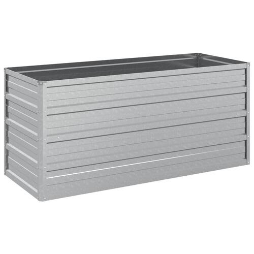 Højbed 100x40x45 cm galvaniseret stål sølvfarvet
