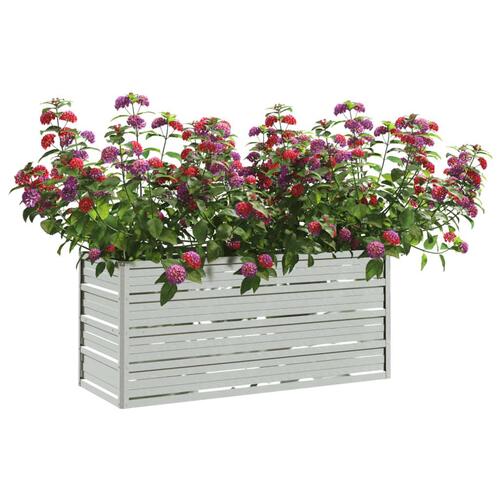 Højbed 100x40x45 cm galvaniseret stål sølvfarvet