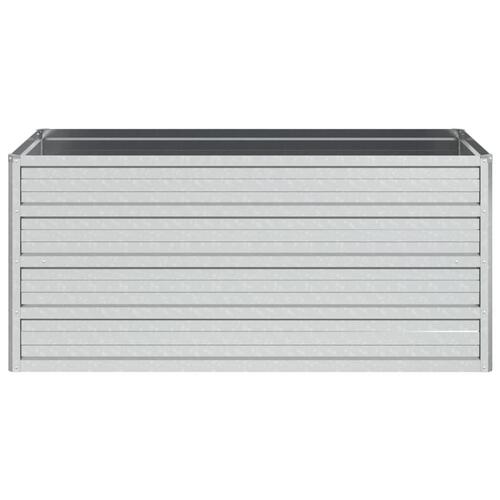 Højbed 100x40x45 cm galvaniseret stål sølvfarvet
