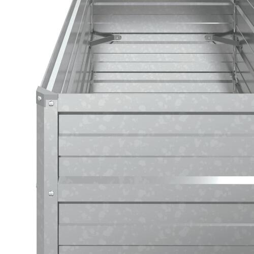 Højbed 100x40x45 cm galvaniseret stål sølvfarvet