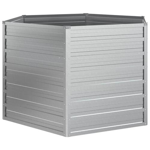 Højbed 129x77 cm galvaniseret stål sølvfarvet