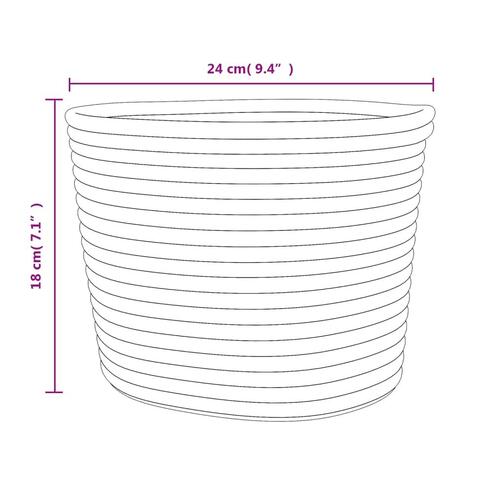 Opbevaringskurve 2 stk. Ø24x18 cm bomuld grå og hvid