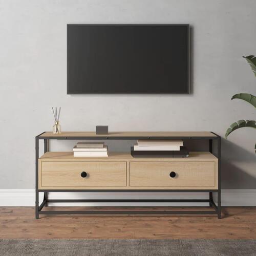 Tv-bord 100x35x45 cm konstrueret træ sonoma-eg