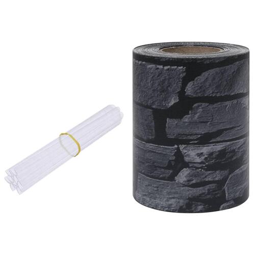 Haveskærm 70x0,19 m PVC grå