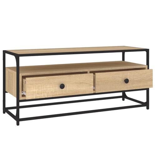 Tv-bord 100x35x45 cm konstrueret træ sonoma-eg