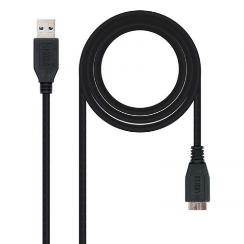USB-kabel USB 3.0 A til Micro-B 3.0 NANOCABLE - 1 m, sort