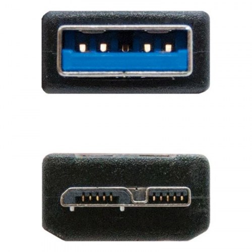 USB-kabel USB 3.0 A til Micro-B 3.0 NANOCABLE - 1 m, sort