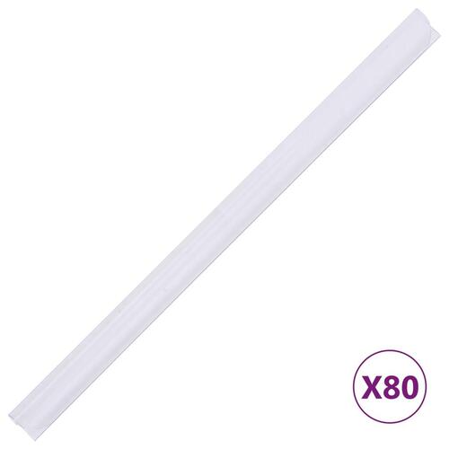 Haveskærm 35x0,19 m 4 stk. PVC grå