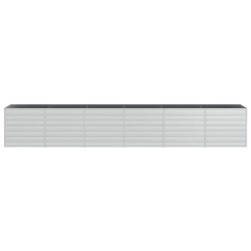 Højbed 480x80x77 cm galvaniseret stål sølvfarvet