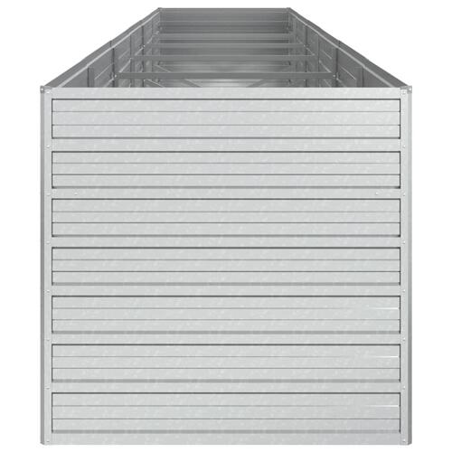 Højbed 480x80x77 cm galvaniseret stål sølvfarvet