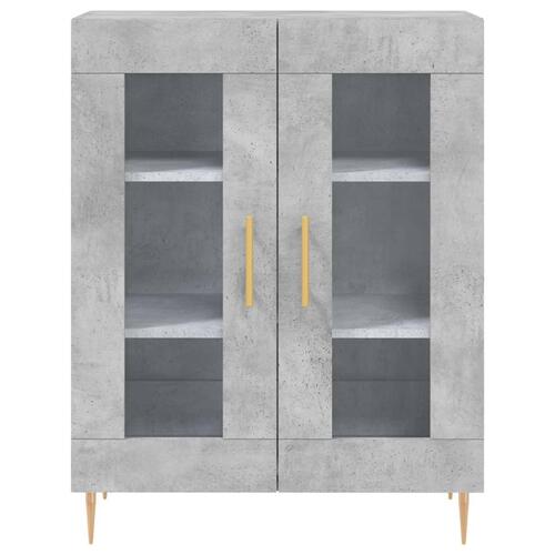 Højskab 69,5x34x180 cm konstrueret træ betongrå