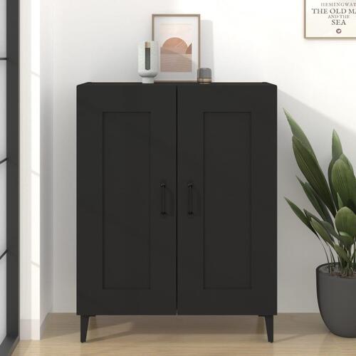 Skænk 69,5x34x90 cm konstrueret træ sort