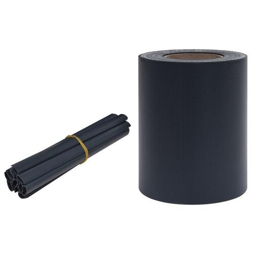 Haveskærm 35x0,19 m PVC mat mørkegrå