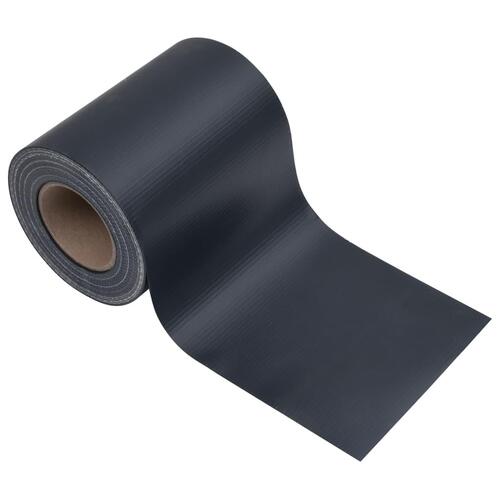 Haveskærm 35x0,19 m PVC mat mørkegrå