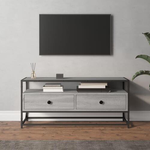 Tv-bord 100x35x45 cm konstrueret træ grå sonoma-eg