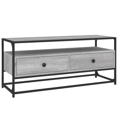 Tv-bord 100x35x45 cm konstrueret træ grå sonoma-eg