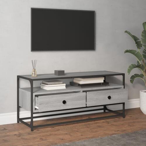 Tv-bord 100x35x45 cm konstrueret træ grå sonoma-eg