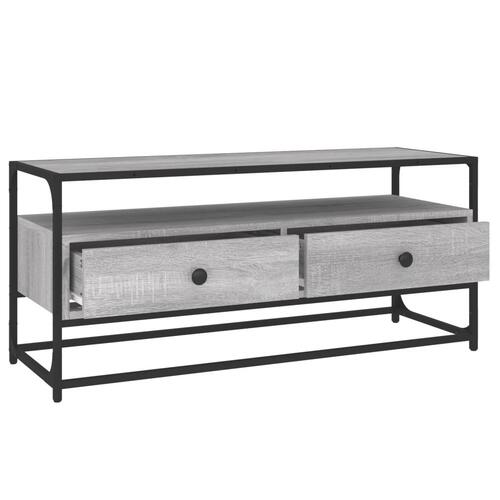 Tv-bord 100x35x45 cm konstrueret træ grå sonoma-eg