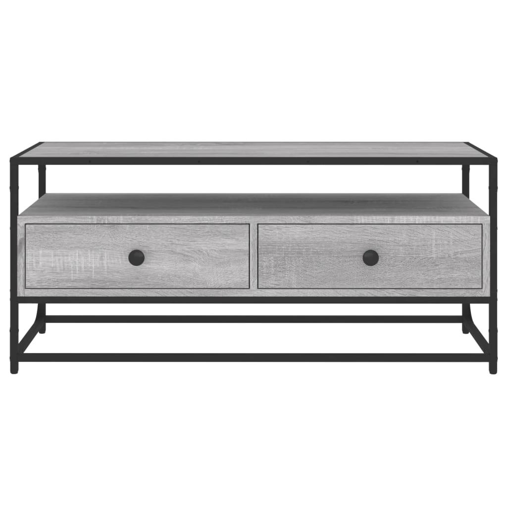 Tv-bord 100x35x45 cm konstrueret træ grå sonoma-eg