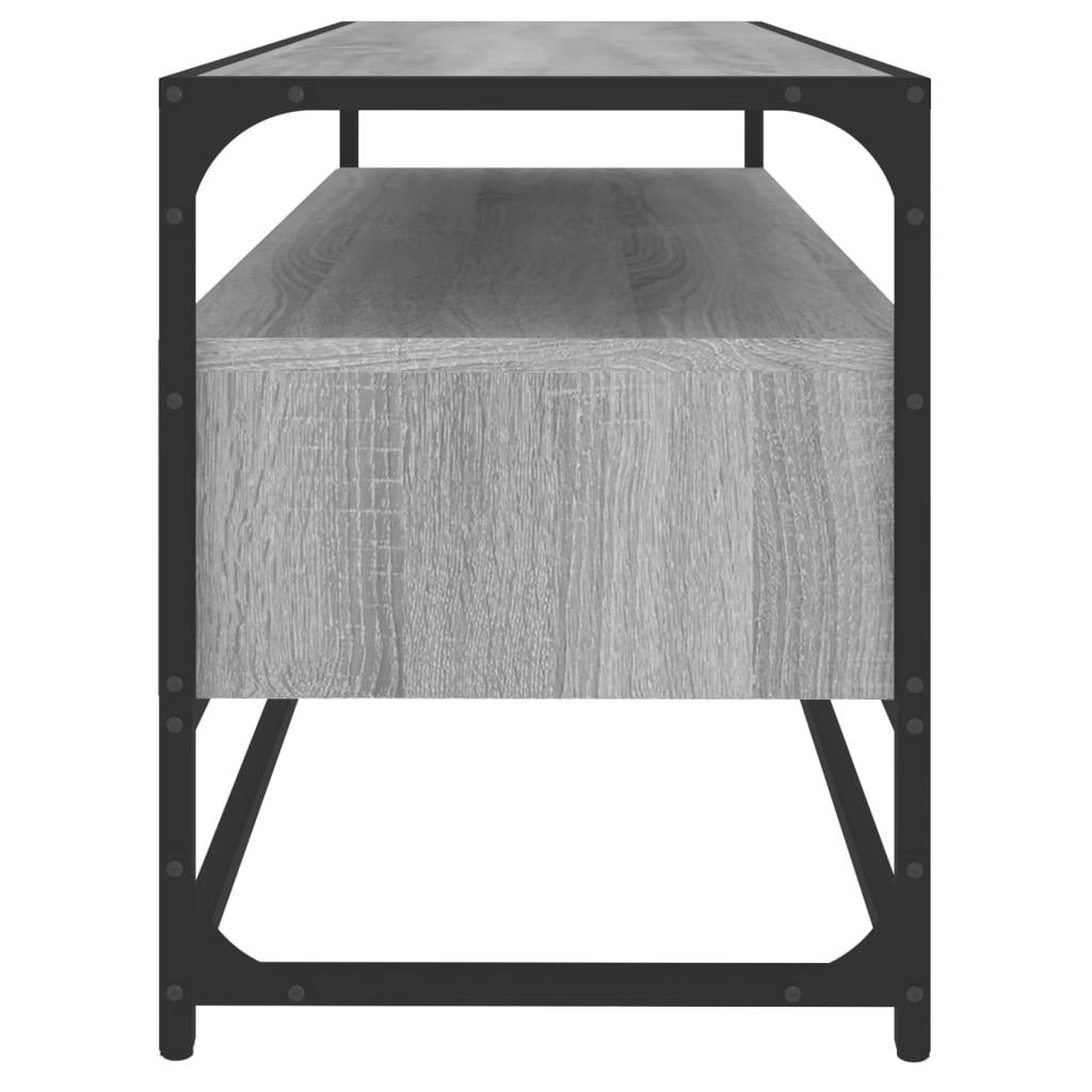Tv-bord 100x35x45 cm konstrueret træ grå sonoma-eg