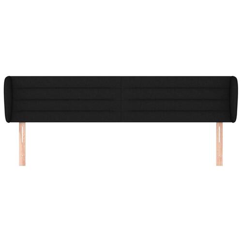 Sengegavl med kanter 183x23x78/88 cm stof sort
