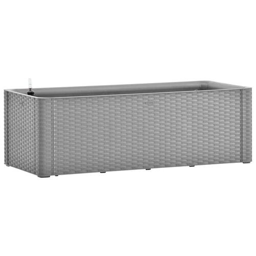 Højbed med automatisk vandingssystem 100x43x33 cm grå