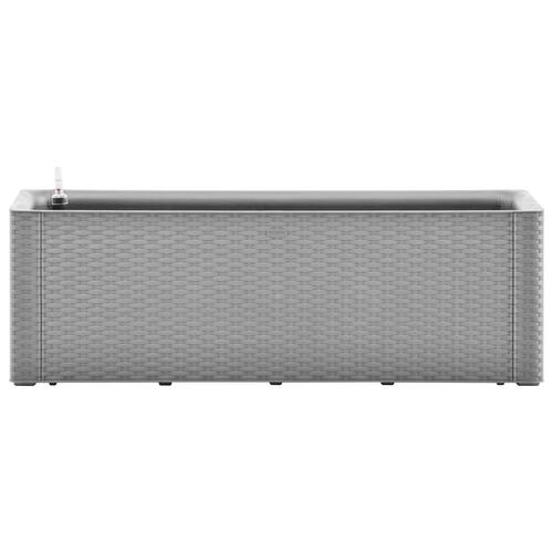 Højbed med automatisk vandingssystem 100x43x33 cm grå