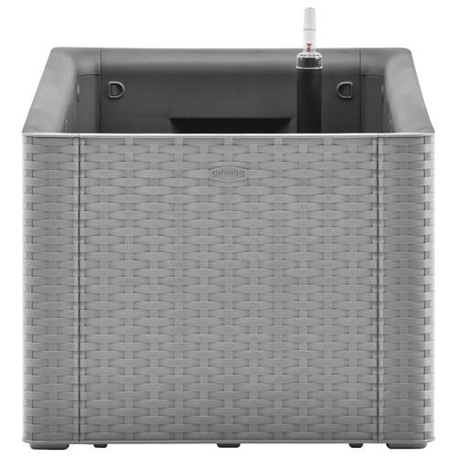 Højbed med automatisk vandingssystem 100x43x33 cm grå