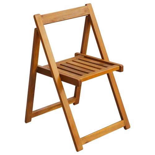 Foldbare havestole 2 stk. massivt akacietræ brun