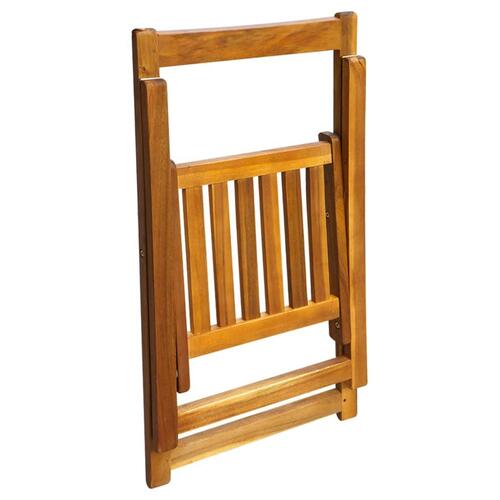 Foldbare havestole 2 stk. massivt akacietræ brun